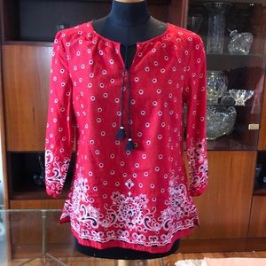 Talbot’s bandana motif shirt